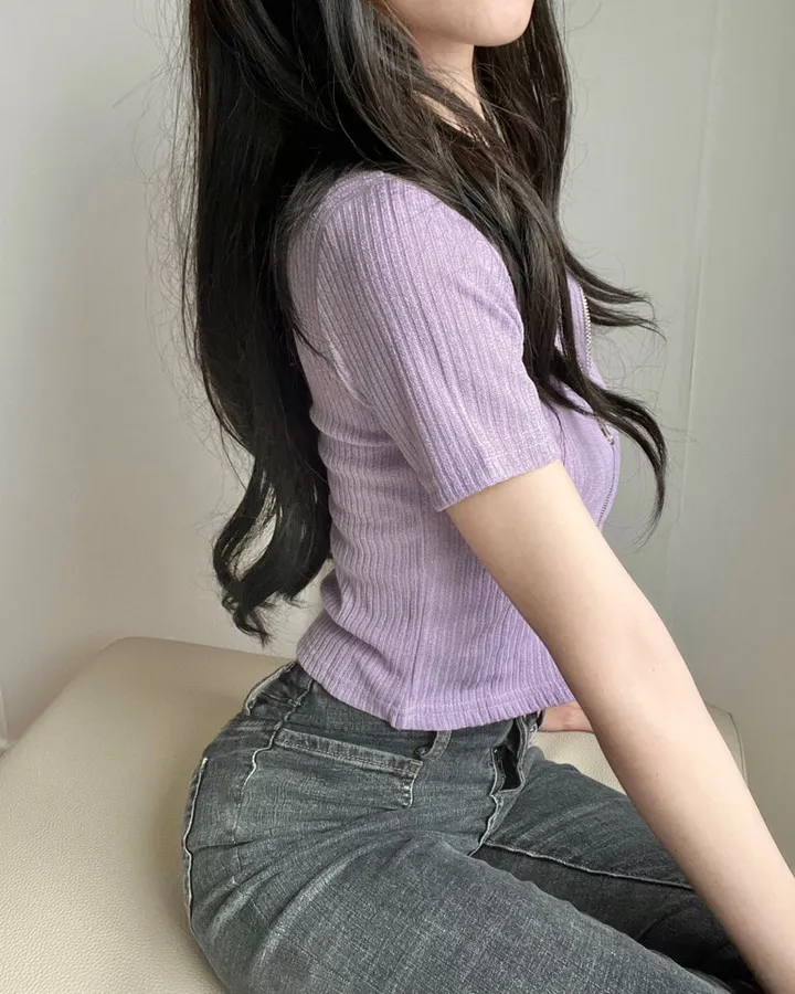 [8col] 스판5%! 쫀쫀치즈 투웨이 골지 니트집업 상세 이미지 34