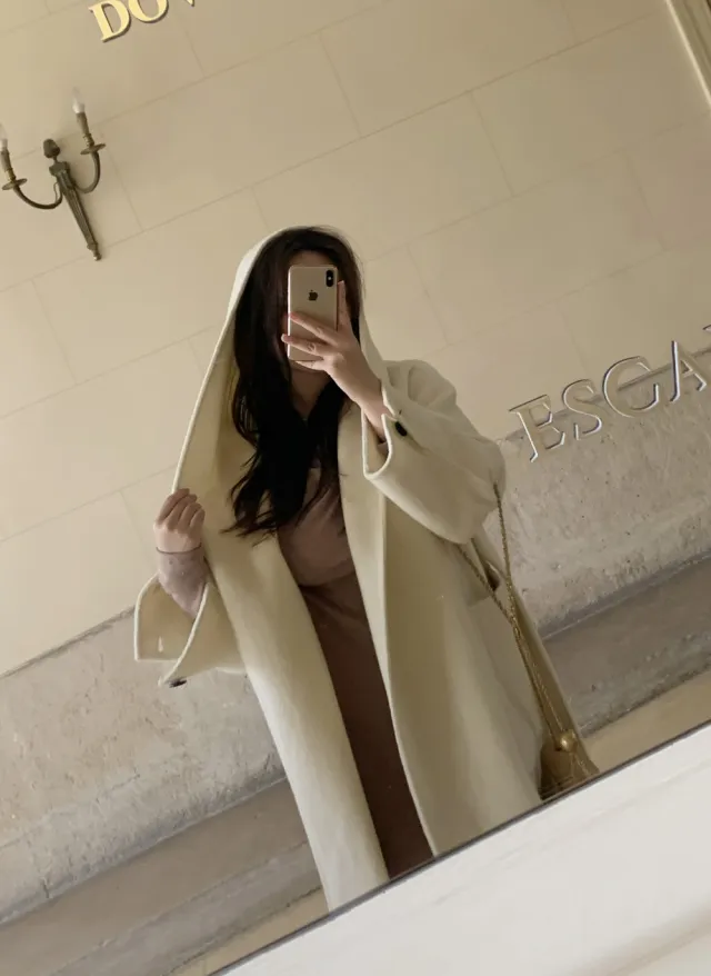 [handmade][wool90%]로에 숄카라 후드 핸드메이드 롱코트 4color 상세 이미지 15
