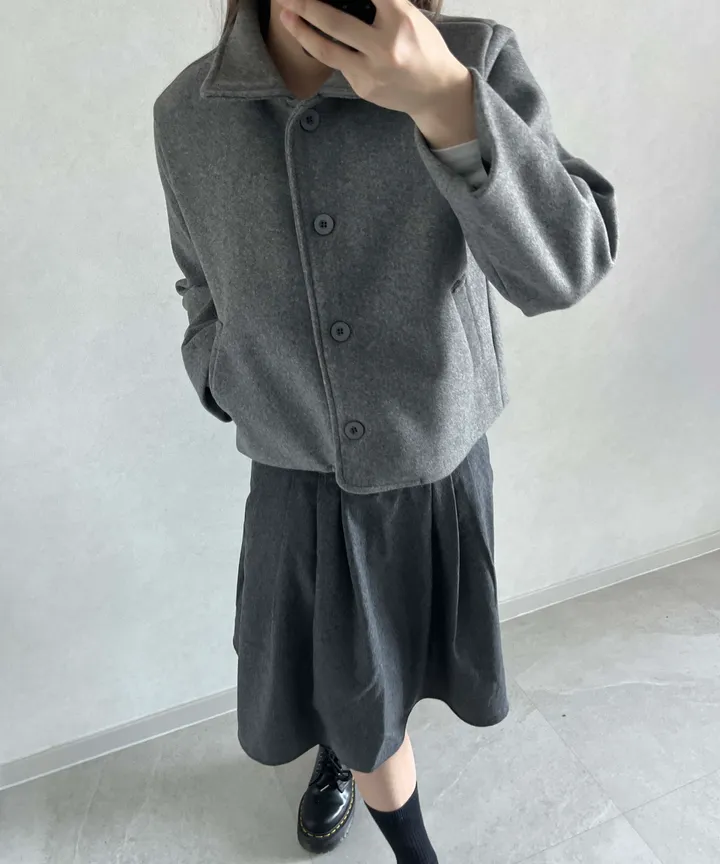 [💥주문폭주💥] 카라 숏코트 자켓 (4color) 도쿄룩 일본여행룩 간절기자켓 하객룩 숏코트 상세 이미지 15