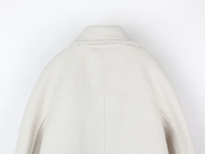 boucle high neck half coat (3color) 상세 이미지 42