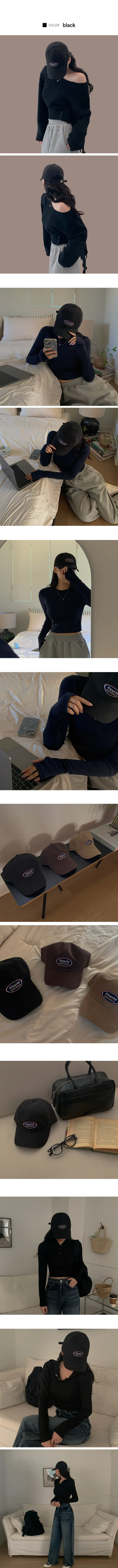[소두핏✨/국내제작] 애틀랜타 패치 자수 피치 볼캡 모자 6color 상세 이미지 6