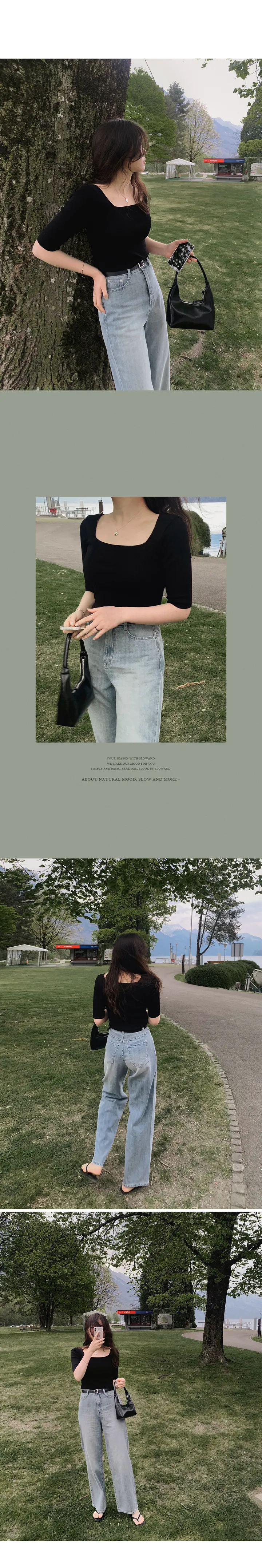 [💙후기최고!/여름1등데님] 투데이 썸머라이트 데님팬츠 (+기본/롱ver) - 4 size (SLOWMADE/자체제작/한여름/빈티지/와이드데님/유연함/연청/중청/진청) 상세 이미지 37
