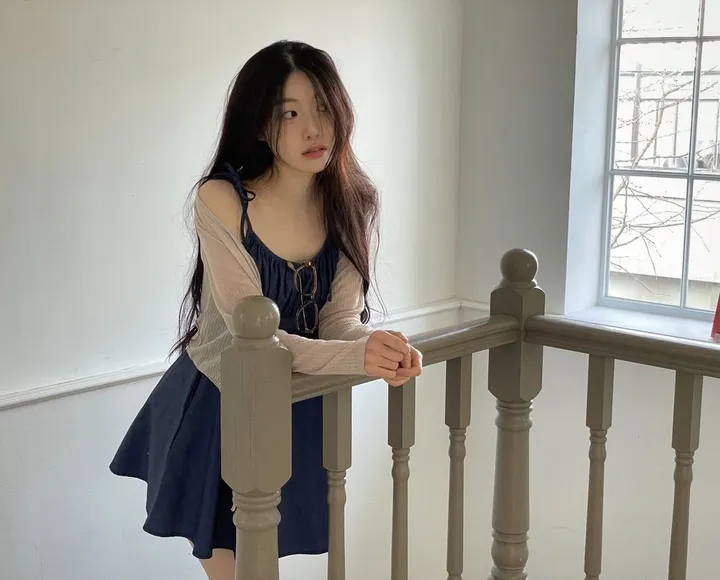 6color 루니 여리핏 리본 시스루 롱슬리브 가디건 상세 이미지 74