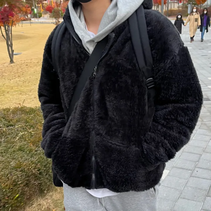 3size 남녀공용 커플룩 양털 후리스 후드집업 2color 상세 이미지 40