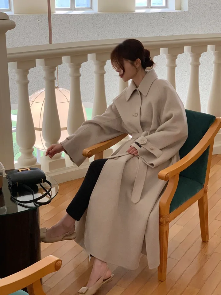 도리 롱코트 울코트 핸드메이드코트 겨울자켓 상세 이미지 2