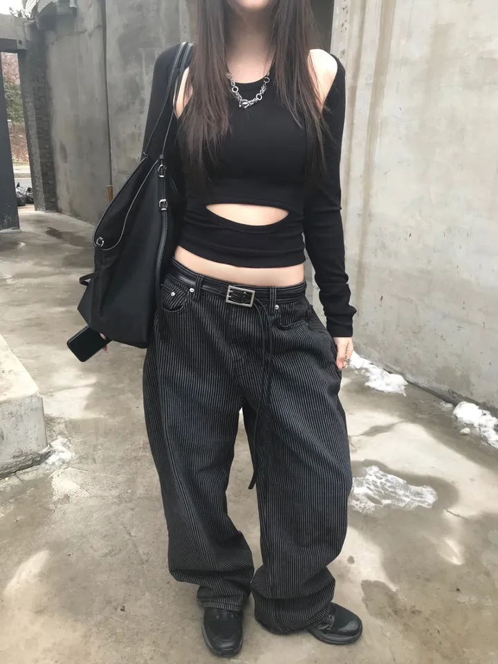 ♨주문폭주♨ #블랙 스트라이프 생지 데님 (당일 배송) 상세 이미지 25