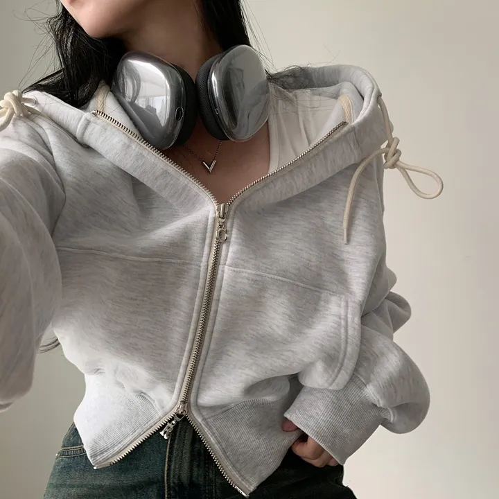[완전인기✨/백염컬러 당일출고!] 자체제작 크치Made 꿈에 나온 핏, 투웨이 양기모 크롭 후드집업 ver 아우터 자켓 - zipup 상세 이미지 180