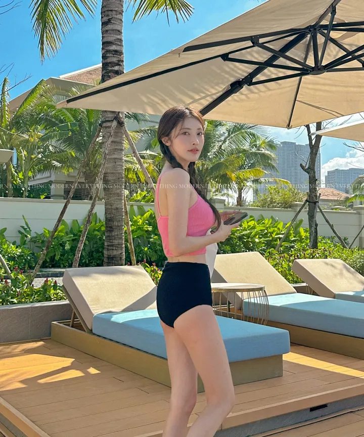 💘진짜예쁨💘/M-XL 하이웨스트 투피스 커버업 비키니 모노키니 휴양지 호캉스 호텔 유교걸 빅사이즈 수영복 상세 이미지 51