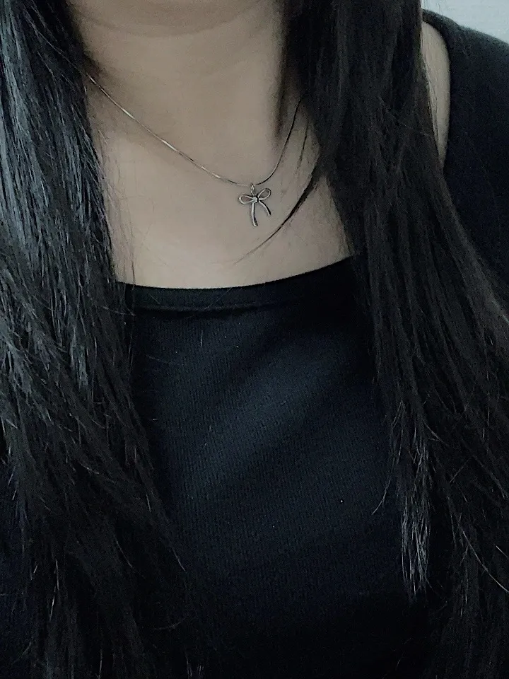 🖤주문폭주🖤 써지컬스틸 뱀줄 리본 목걸이 (4type/3size) 상세 이미지 13