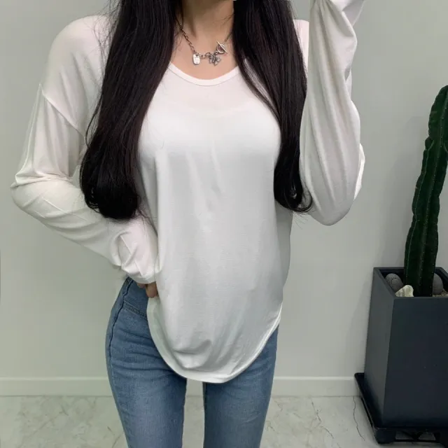 [오늘출발 당일배송] 살랑살랑 브이넥 루즈핏 긴팔티셔츠 상세 이미지 2