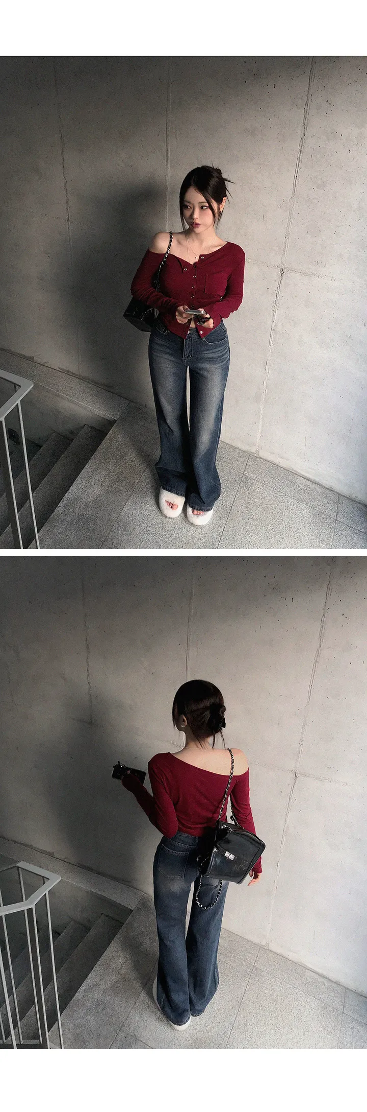 [ 단독/컬러추가! ] 코즈 빈티지 워싱 데님 세미와이드 팬츠 봄빈티지 봄팬츠 봄와이드 봄데님 봄옷 봄신상 상세 이미지 9