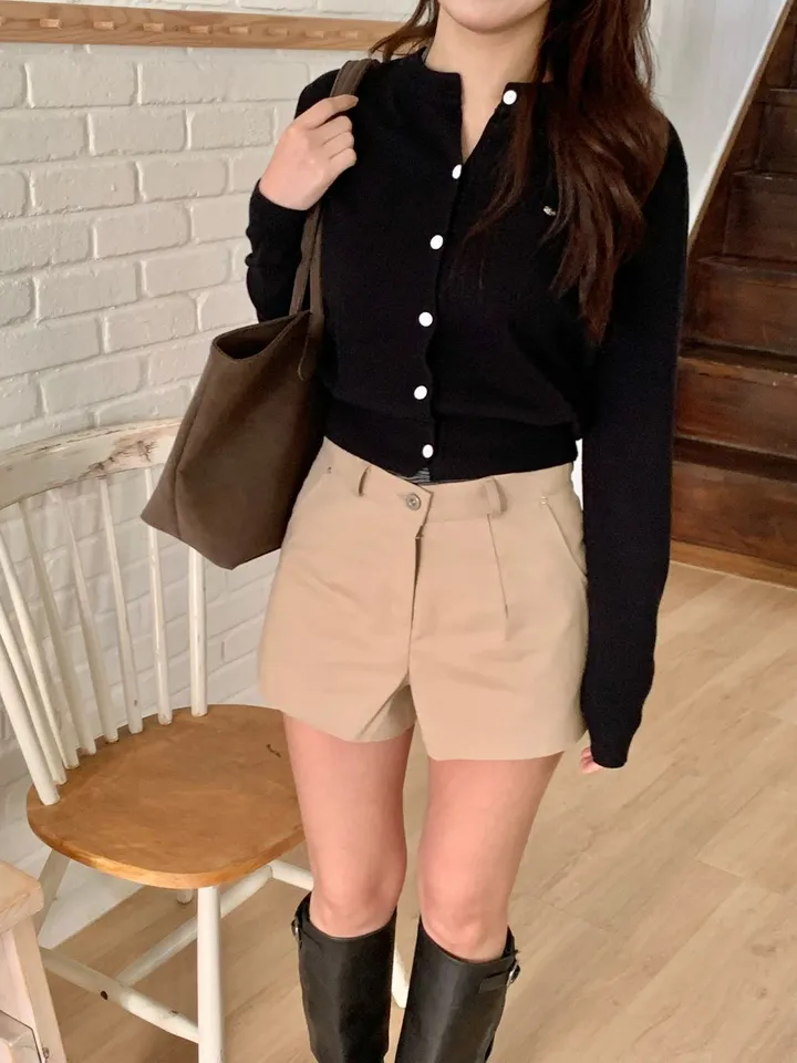 팔뚝살부각X /팬던트 가디건 봄가디건 세미크롭 크롭 니트 가디건 상세 이미지 174