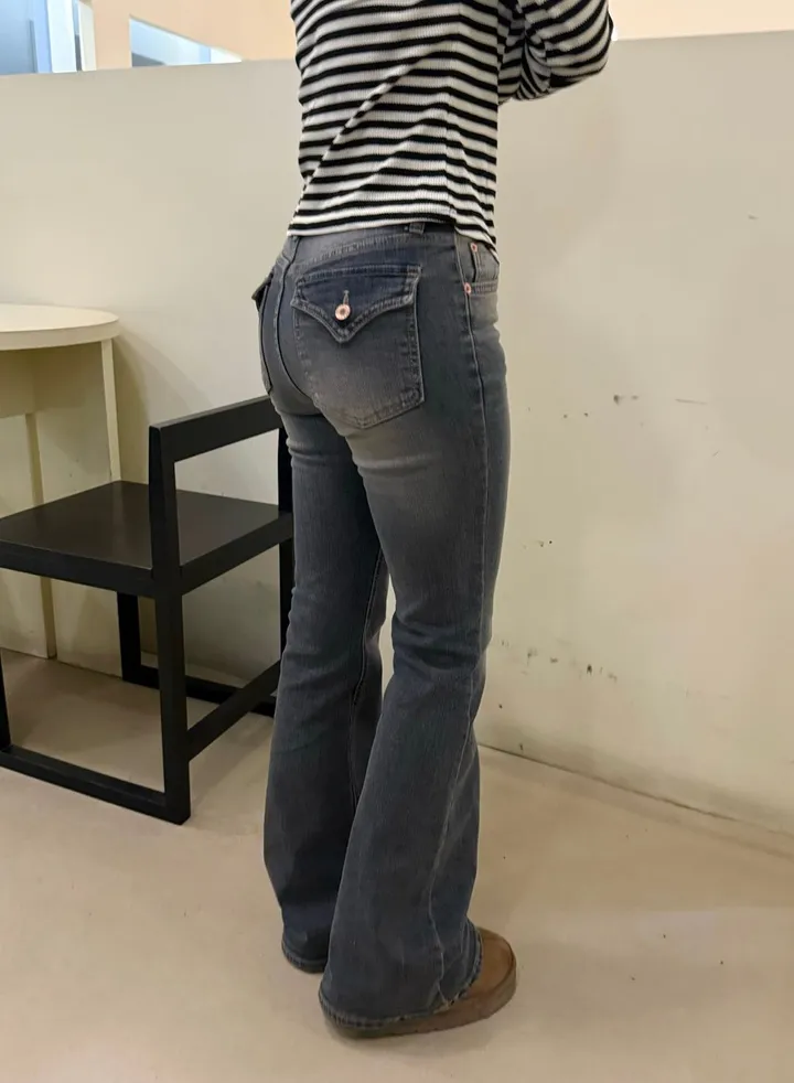 카리나 빈티지  포켓 포인티 청바지 Karina Vintage Glam Pocket Flare Denim 상세 이미지 26