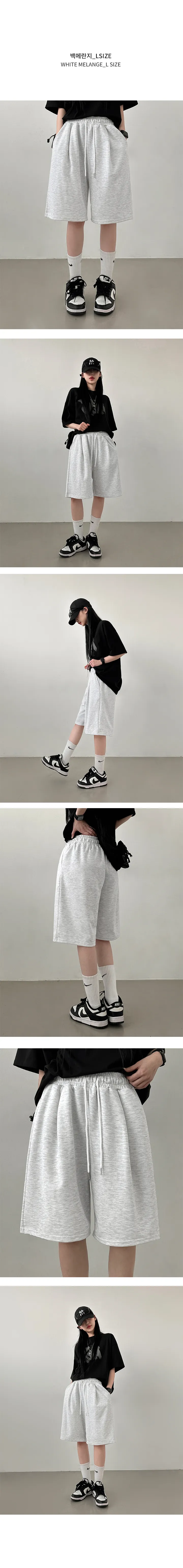 *카고ver추가*묶음할인[M~XL/허리밴딩] 로아 핀턱 와이드 버뮤다 숏팬츠 상세 이미지 5