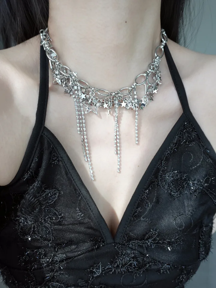 star chain necklace | 별 스타 큐빅 체인 목걸이 상세 이미지 21