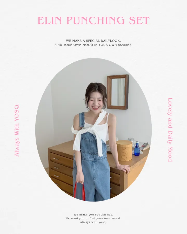 [레이어드/set] 엘린 펀칭 니트 나시 가디건 세트 / 봄 여름 레이어드 프릴 크롭 상세 이미지 1