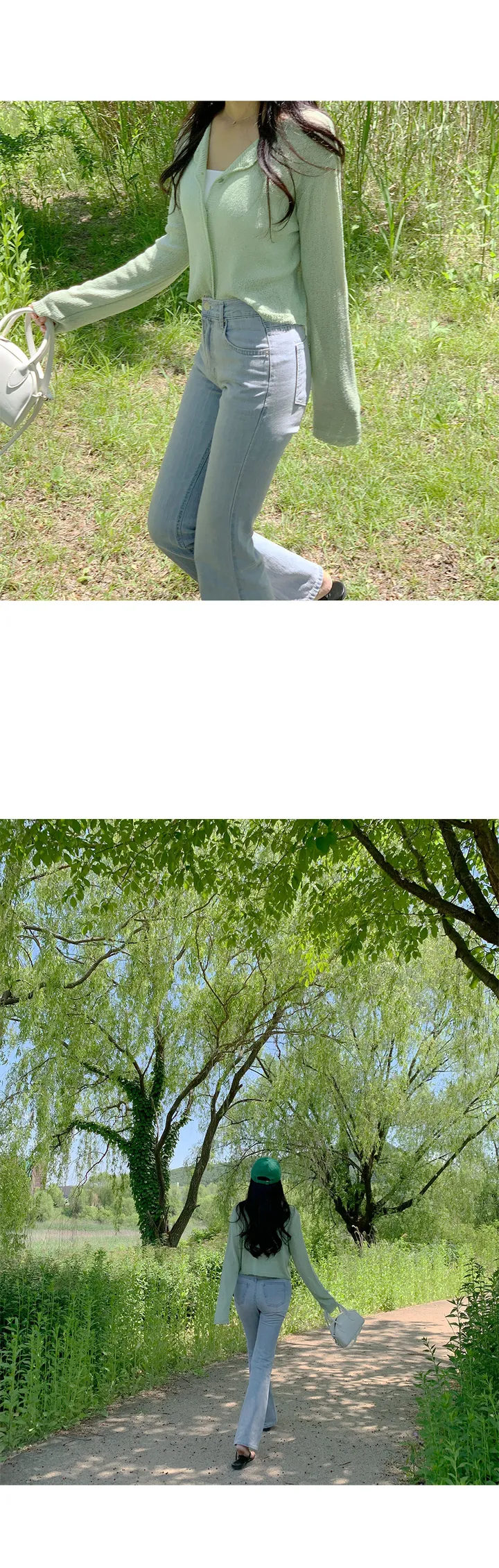 [살안타💖] 팝핑 솜사탕 니트 가디건크롭 시스루 레이어드 볼레로 커버업 부클 가디건 가을 간절기 아우터 살안타템 상세 이미지 93