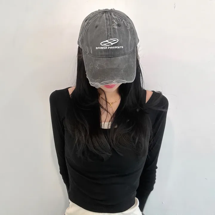 [🧢+팔찌+안경+캡가드증정❤/묶음할인✨] 캐피튜드 빈티지 리퍼 이파워 프리젠츠 볼캡 - 연예인핏 데일리 남녀공용 소두핏 레트로 소두핏 대두커버 연예인 아이돌 사계절 커플 모자 상세 이미지 20