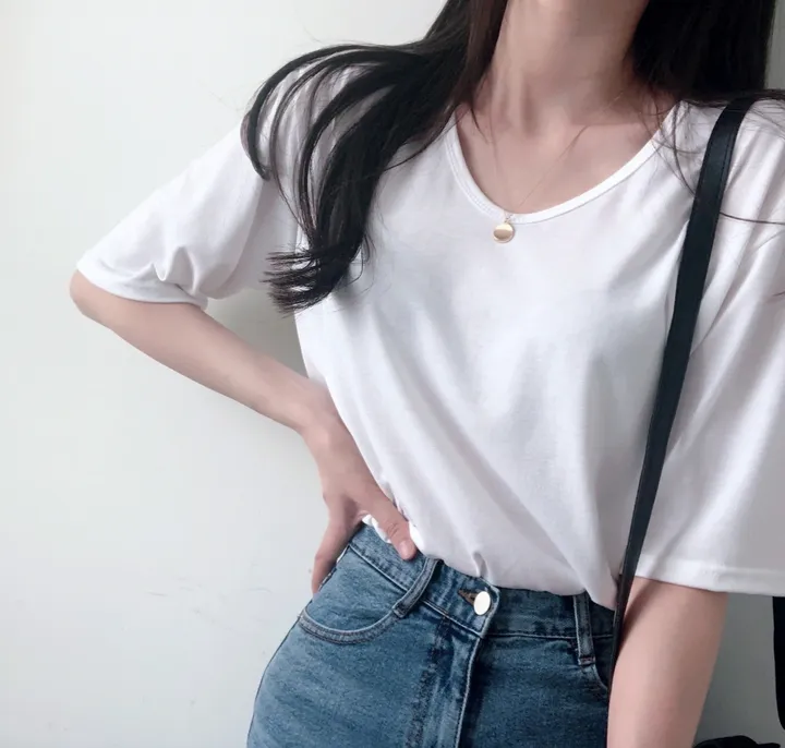 (국내제작 부드러움) 찰랑 데일리 기본 반팔 티셔츠 상세 이미지 7