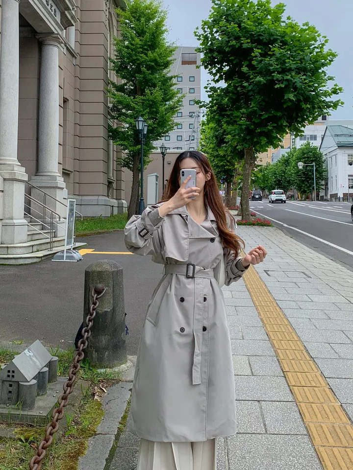[허리잘록🍂타이SET] 브이넥 랩 니트 가디건 옆단추 이중 레이어드 긴팔 스카프 세트 봄 가을 간절기 여리핏 페미닌 데이트룩 하객룩 4COL 상세 이미지 34