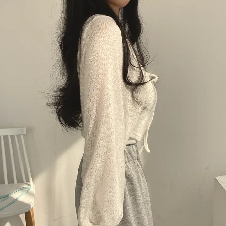 부클 볼레로 크롭 가디건 3color 상세 이미지 3