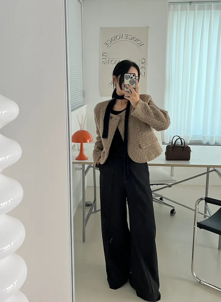 [로웰샵] 힐르 여성 와이드 부츠컷 롱 슬랙스 상세 이미지 3