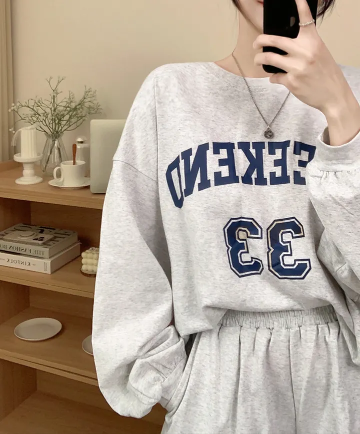 SET)レタリングスリムTシャツ＋ポケットショートパンツ | ファッション