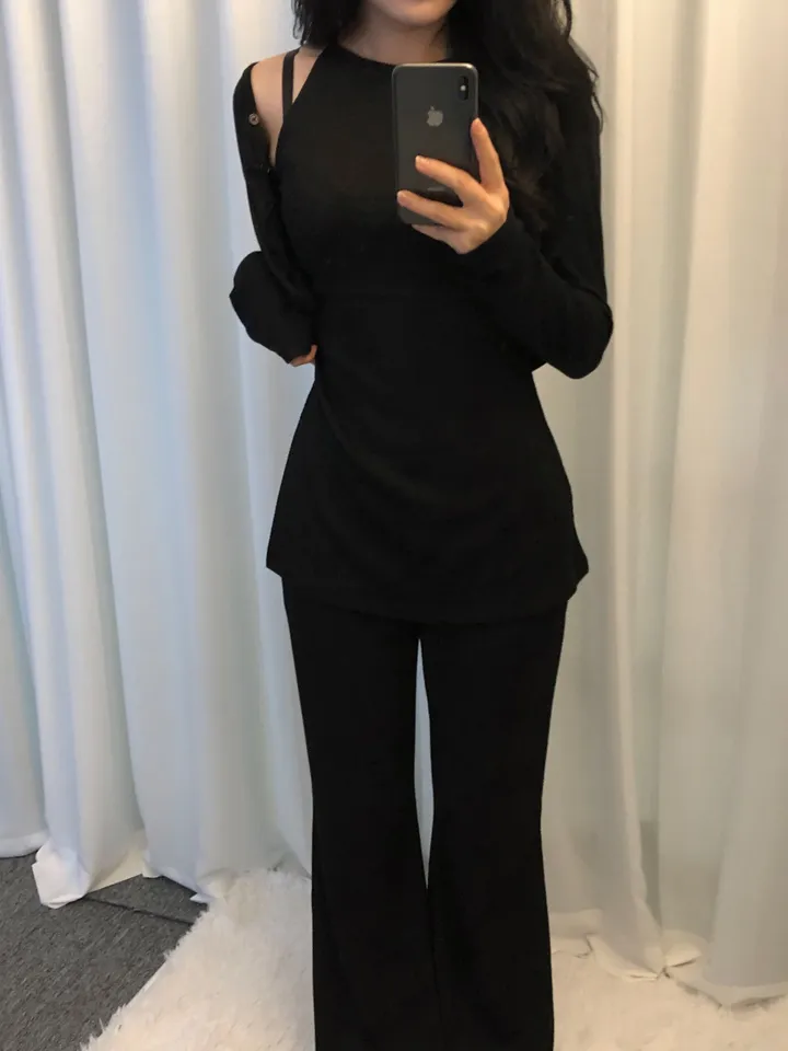 [휴가❤︎데일리룩/여리여리핏]트임 홀터넥 set 상세 이미지 31
