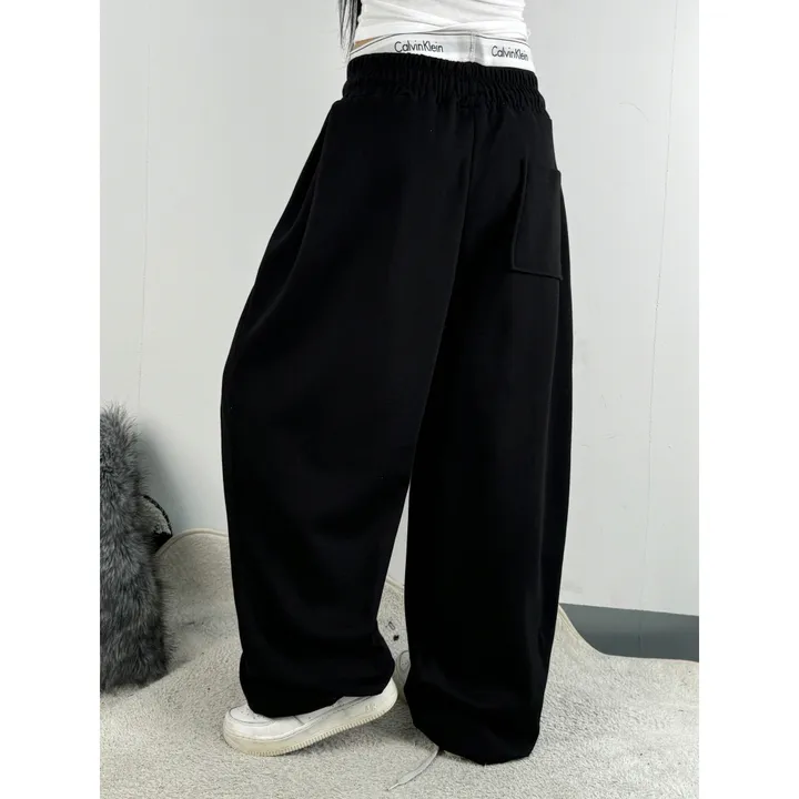 ❤️‍🔥기모선택│업그레이드 ver.│누적판매1,000 돌파 기념│4size!❤️‍🔥[UNISEX/기획특가]사이드 폴드 핀턱 스트링 루즈 와이드 벌룬 트레이닝 팬츠(2color) 상세 이미지 10
