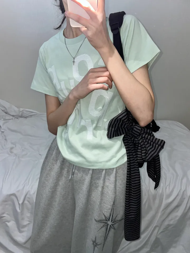 프링 세미크롭 반팔티 (4color) 상세 이미지 15