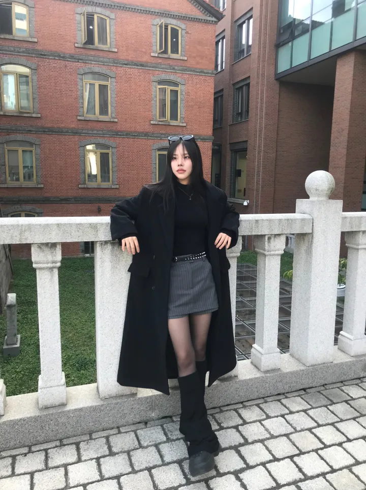 [울함유고퀄🖤] 엘리 울 더블 버튼 뒤트임 누빔 겨울 롱 코트 상세 이미지 22