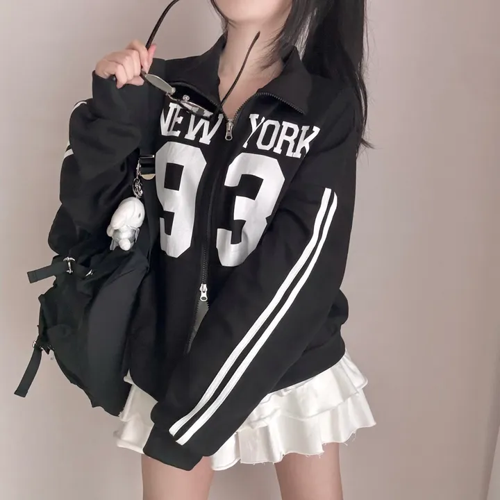 [아방*-*/교복템!] 교복 위에 툭! 93 투웨이 블록코어 두줄라인 오버핏 가을 집업 상세 이미지 35
