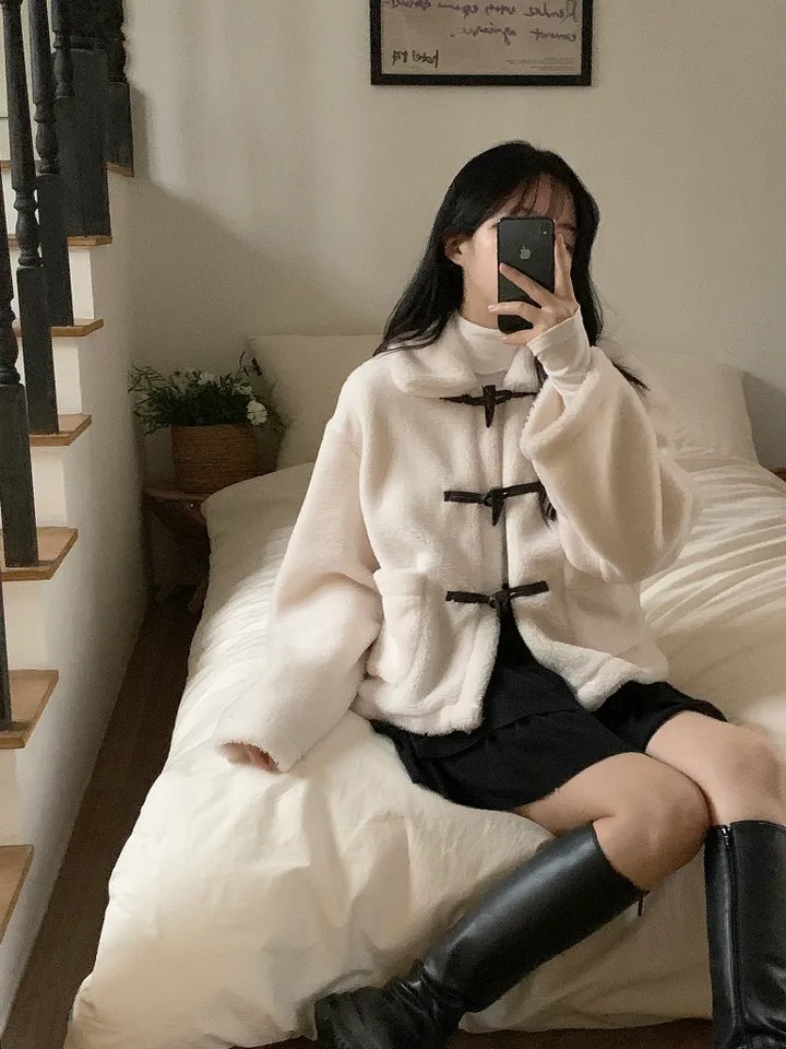 [최저가!러블리!]밍크 양털 더블 떡볶이 숏 자켓 코트 4color 상세 이미지 8