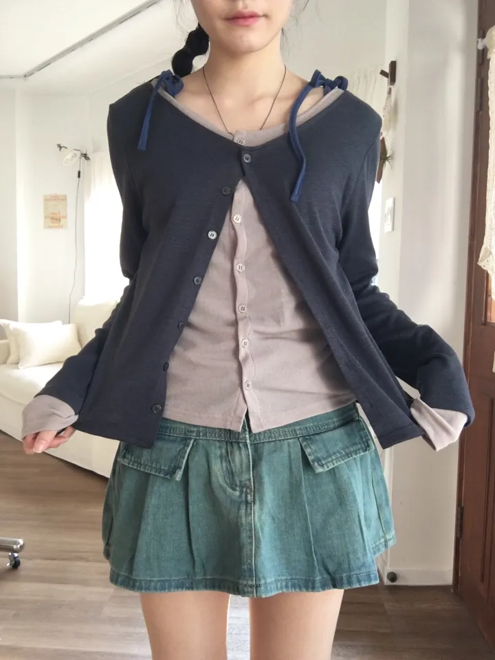 *신상할인*키고 레이어드 가디건 4color 상세 이미지 10