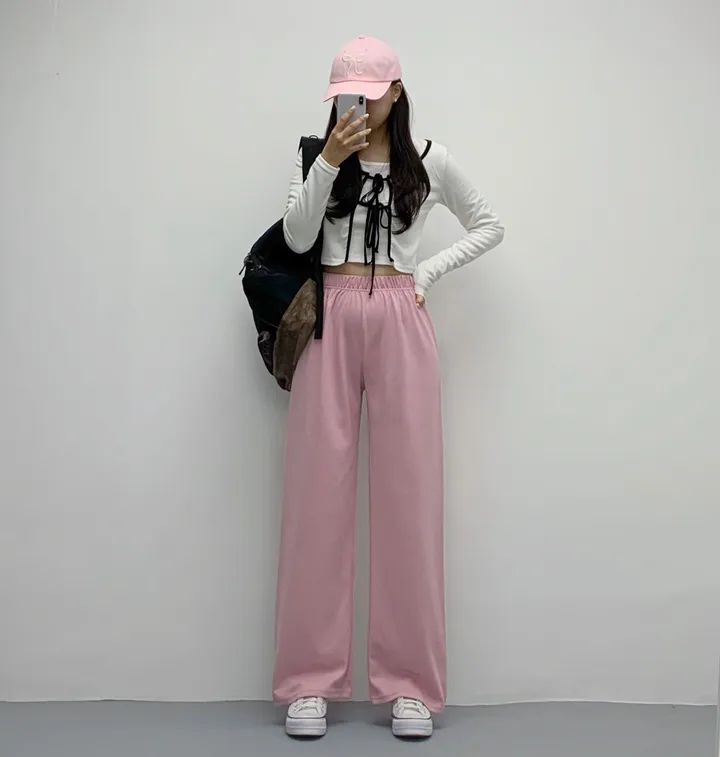 당일🚀[숏&롱/편한바지!] 드림 컬러 밴딩 롱 와이드팬츠 트레이닝팬츠 댄스복 여름팬츠 사계절팬츠 키작녀 키큰녀 (7Col) 상세 이미지 28