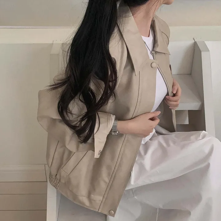 [고퀄리티] 자체제작 #크치Made 매트 이프온리 스프링 나그랑 레더 자켓 - jk 상세 이미지 32