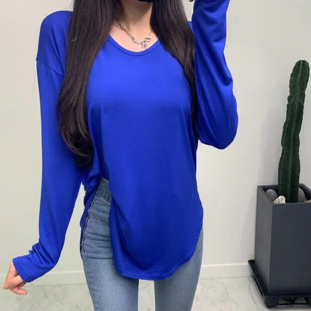[오늘출발 당일배송] 살랑살랑 브이넥 루즈핏 긴팔티셔츠 상세 이미지 7