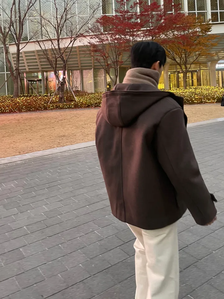 무드 울 후드 숏 코트 3 Color 상세 이미지 14