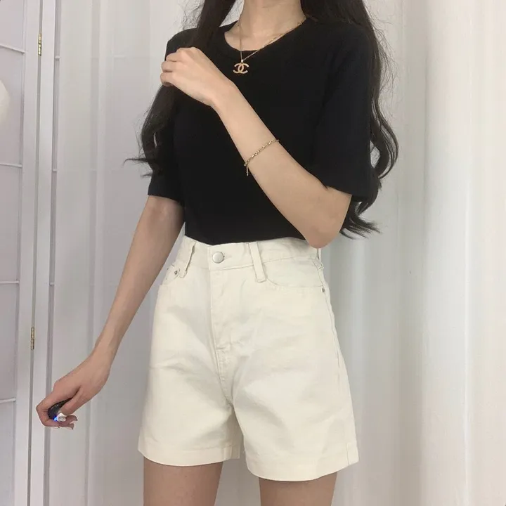 [2Color]베이직 기본 하이웨스트 데일리 면반바지 상세 이미지 11