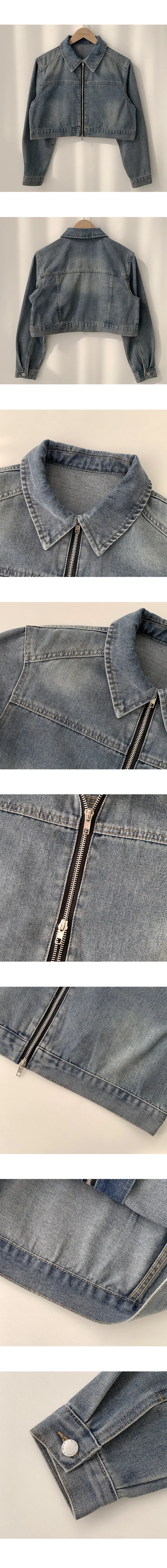 [분위기여신/예쁨가득!] 핏보장, 빈티지 워싱 카라 투웨이 크롭 데님자켓 (3color) 상세 이미지 9