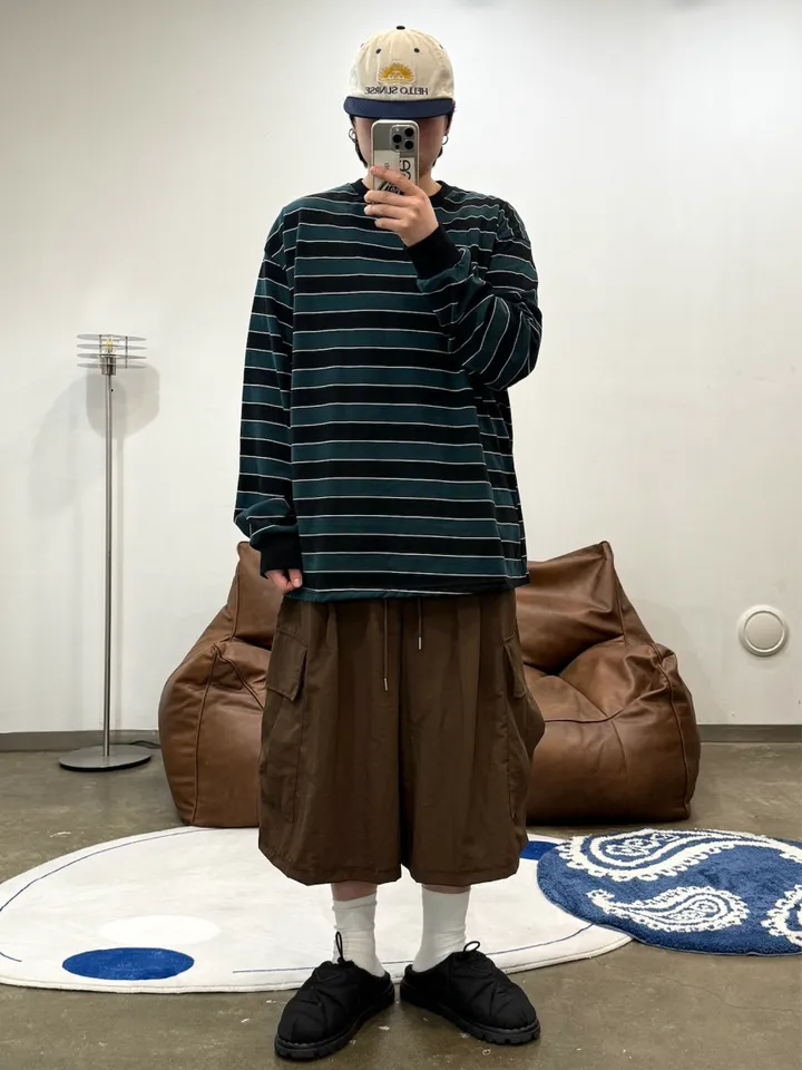 (누적 1000장)(4COLOR) 빅포켓 나일론 8부 카고팬츠 (카고반바지, 여름반바지, 8부팬츠, 와이드반바지, 카고하프팬츠, 나일론팬츠) 상세 이미지 26