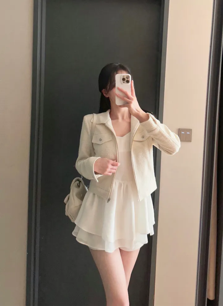 🤍슬림핏/고퀄리티🤍 슬림 포켓 카라 트위드자켓 봄자켓 상세 이미지 10