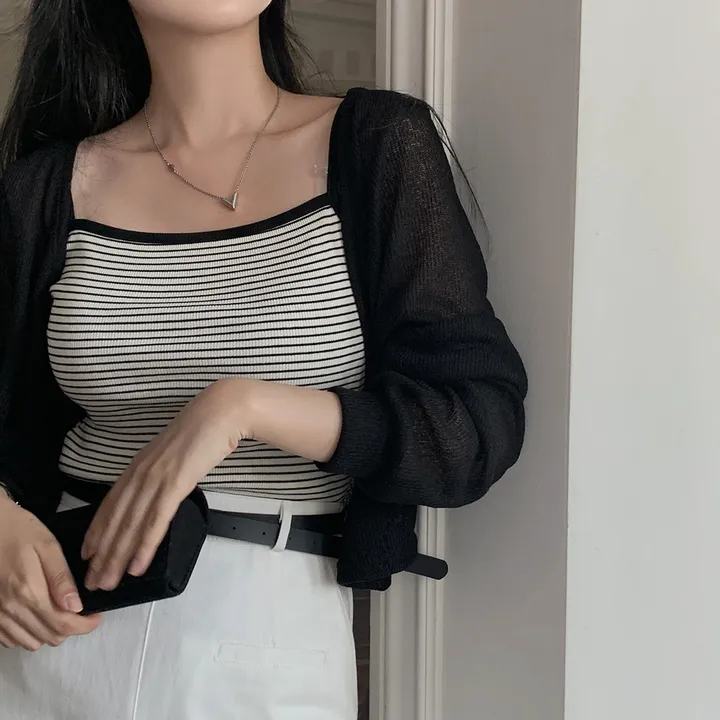 [햇빛차단☀️/블랙 당일출고!] 자체제작 #크치Made 순애 린넨 세미 크롭 볼레로 여름가디건 - cd (장마룩,워터밤,흠뻑쇼 필수템) 상세 이미지 64