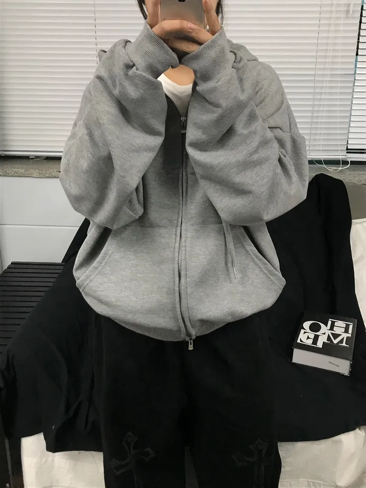 (1+1/교복템)당일출고🚛Avocado basic over two way zip- up - 7color 상세 이미지 21