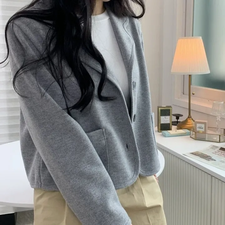 카라 니트 가디건자켓 (5color) 상세 이미지 13