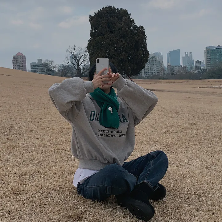 [대박핏보장✨/98%만족/진그레이 당일출고!] 자체제작 #크치Made 꿈에 나온 핏, 오클라호마 1866  양기모 맨투맨 긴팔 후드티 ; 5컬러 상세 이미지 33