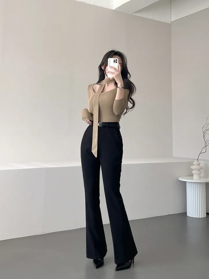[만능코디템/히든밴딩🖤] 가나다란 엣지 3단 기장 오피스룩 쫀쫀 스판 하이웨스트 부츠컷 슬랙스 5color 상세 이미지 19