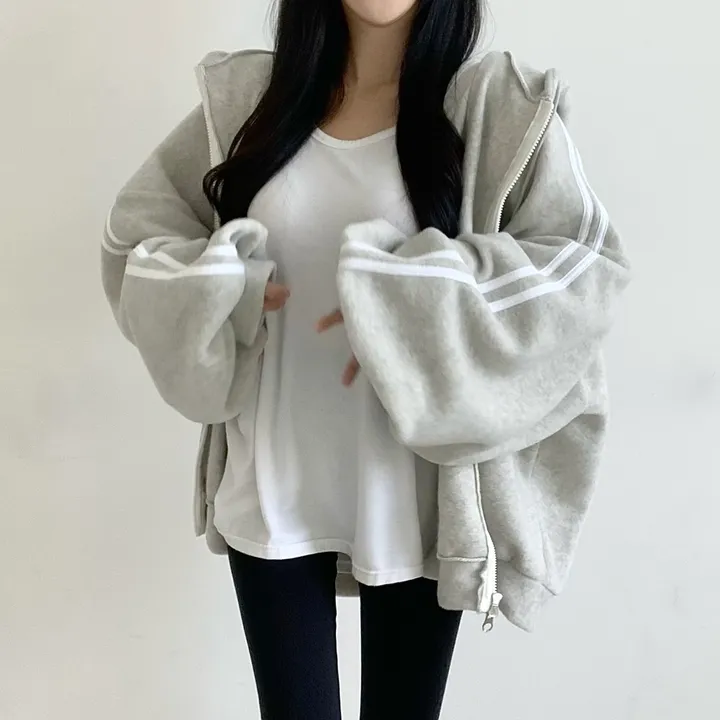 [보들후리스/넉넉핏] 보들 두줄 투웨이 후리스 후드집업 상세 이미지 7
