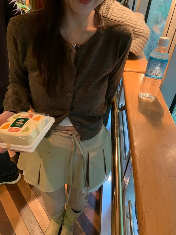 [캐시미어🧶여리핏] 메리 라운드 캐시미어 울 니트 가디건 봄 여름 가을 겨울 개강룩 레드 상세 이미지 29