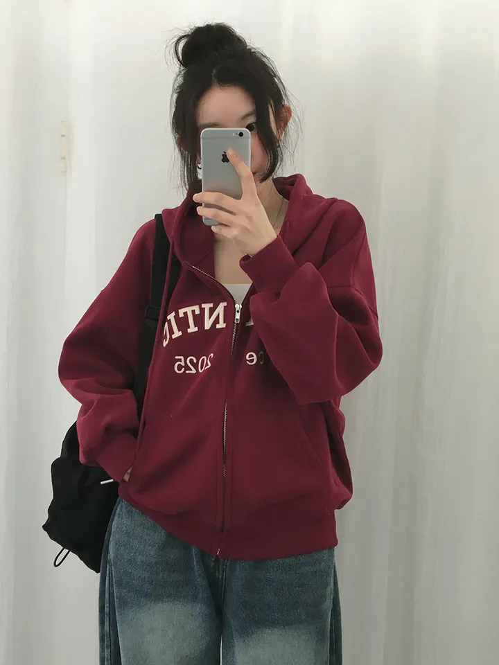 [퀄보장!🤍/6color 자수레터링 아방핏 데일리 후드집업] 로맨틱자수레터링후드집업 상세 이미지 29